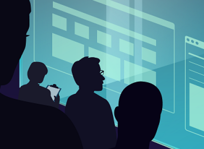 People looking out a window