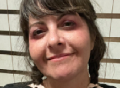 Young white woman smiling