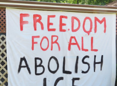 Freedom for All Abolish ICE sign
