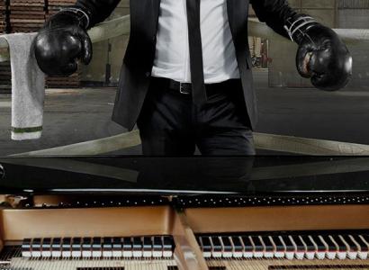 Ben Folds singer wearing boxing gloves