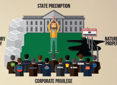 Cartoon depicting how state affects people's rights