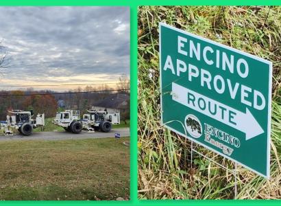 Encino approved route sign