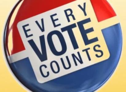 Button saying Every Vote Counts