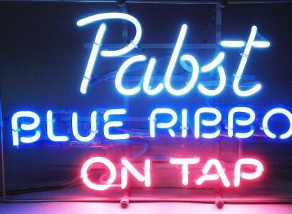 Pabst Blue Ribbon sign