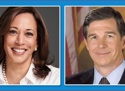 Kamala Harris and Roy Cooper