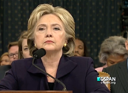 Hillary Clinton looking angry at Congressional hearing