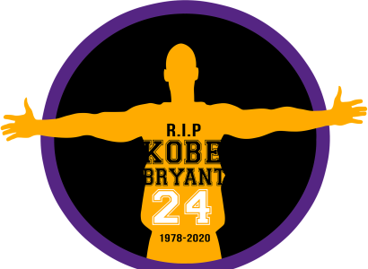 Drawing of Kobe Bryant and words R.I.P Kobe Bryant