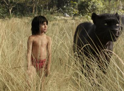 Mowgli (Neel Sethi) and panther friend Bagheera (Ben Kingsley) in The Jungle Book (Disney Enterprises Inc.)