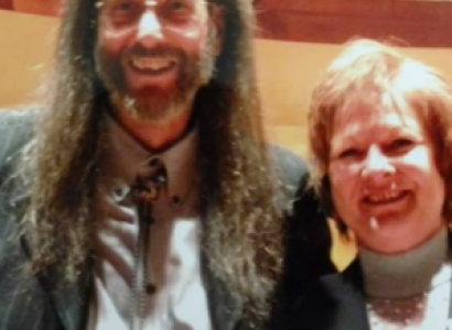 Man and woman smiling