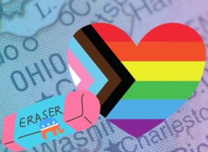 Rainbow and trans artwork