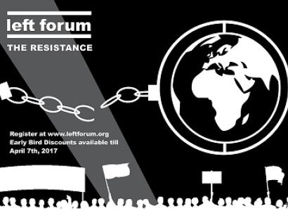 Banner about the Left Forum