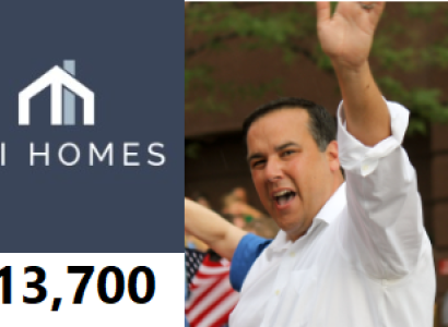 Ginther waving and MI Homes logo