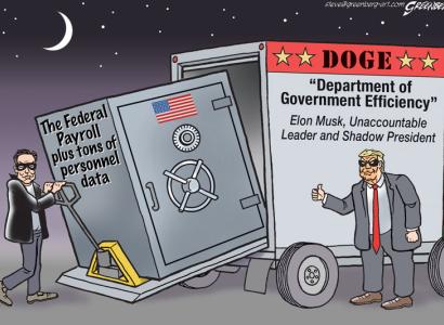 Comic about Musk and Trump