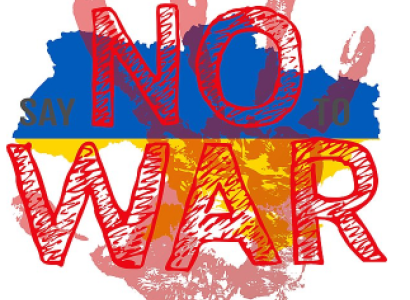 No war with map of Ukraine