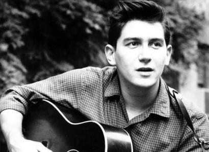 Young Phil Ochs in black and white