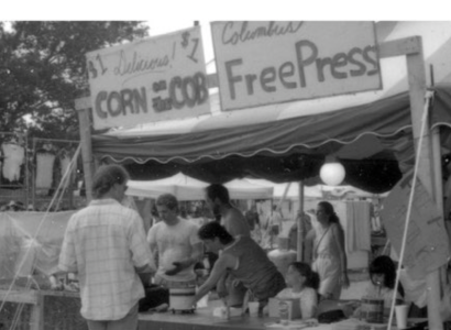 Historical photo of Free Press at Comfest