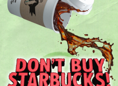 Don't Buy Starbucks and coffee spilling