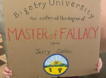 Sign about Bigotry University
