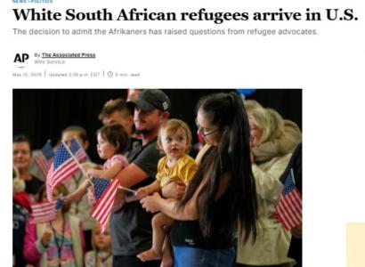 Article about white south African refugees