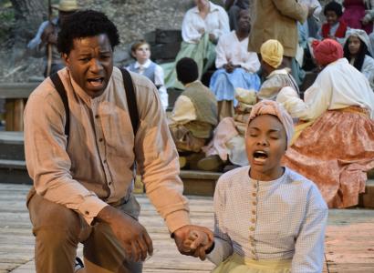 Man and woman singing