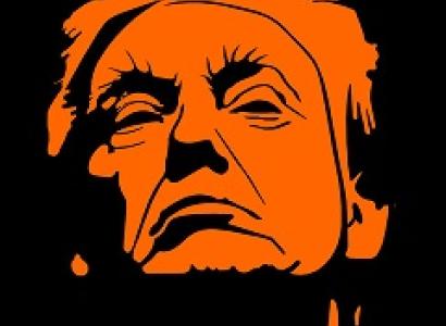 Orange face of Donald Trump