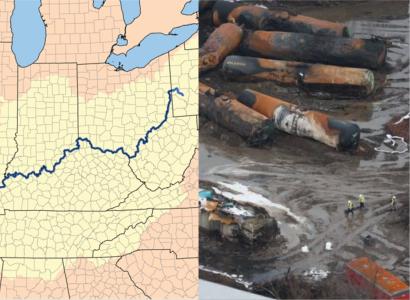 Train detailment map and a mess made from it