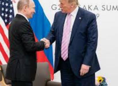 Putin and Trump shaking hands