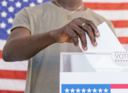 Black man voting