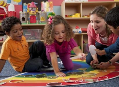 Kids playing at childcare center