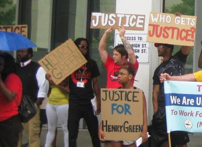On June 15 protesters demanded an independent investigation of the killing of Henry Green, a 23-year-old black man, at the hands of Columbus police. 