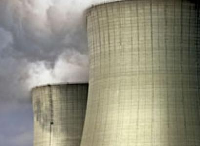 Nuclear stack spewing smoke