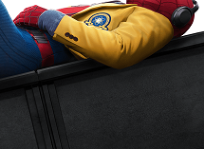 Spiderman laying on his back