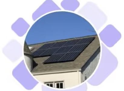 Solar panels on roof