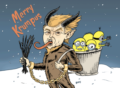 Trump as devil Santa