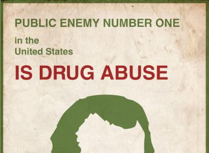 Poster of Nixon about the drug war