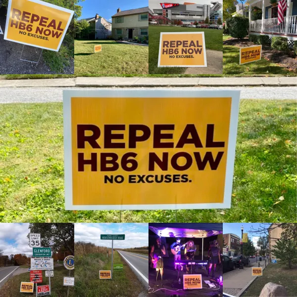 Sign saying Repeal HB6 now