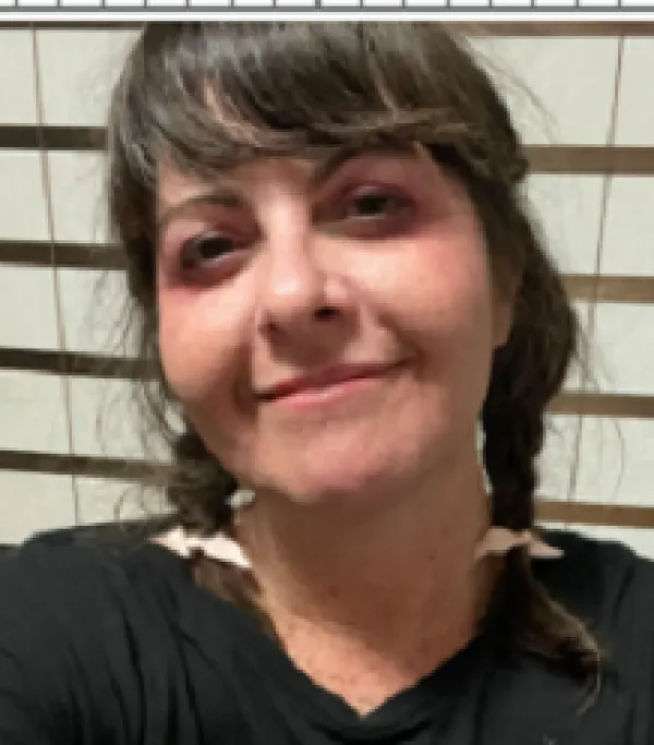 Young white woman smiling