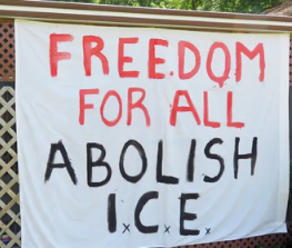 Freedom for All Abolish ICE sign