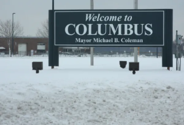 Welcome to Columbus sign