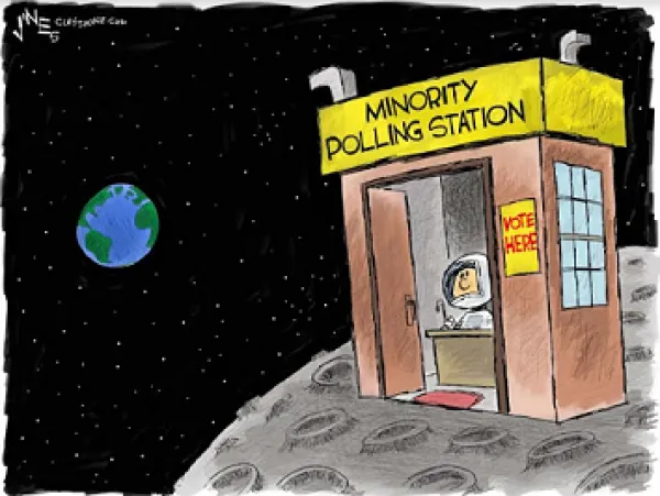 Comic of a voting site on the moon