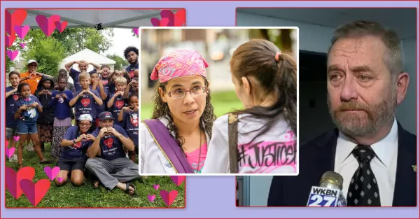 Photos of Esther Flores and her work and David Yost