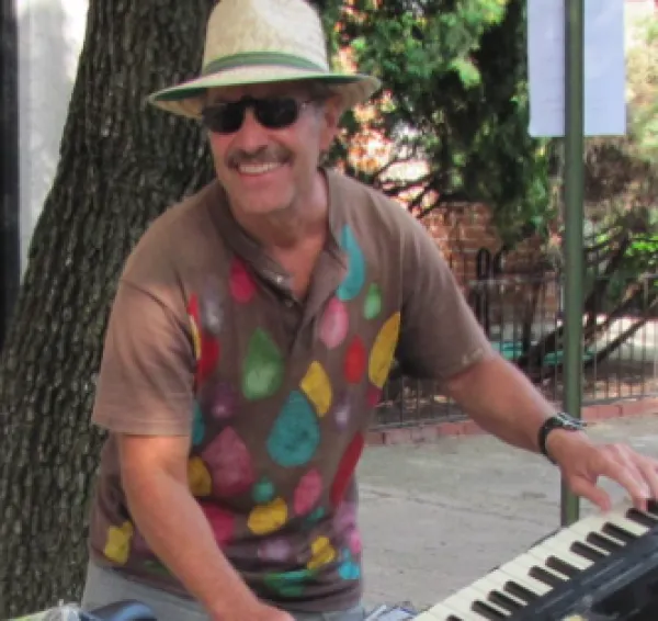Man playing a keyboard