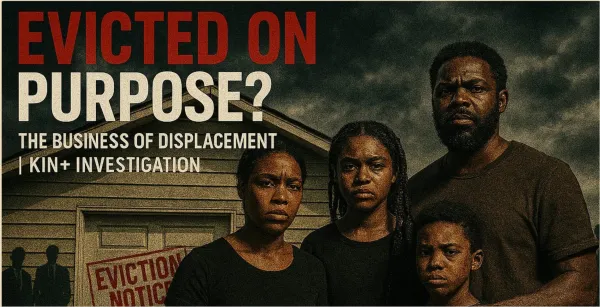 Two people next to the words Eviction on Purpose?