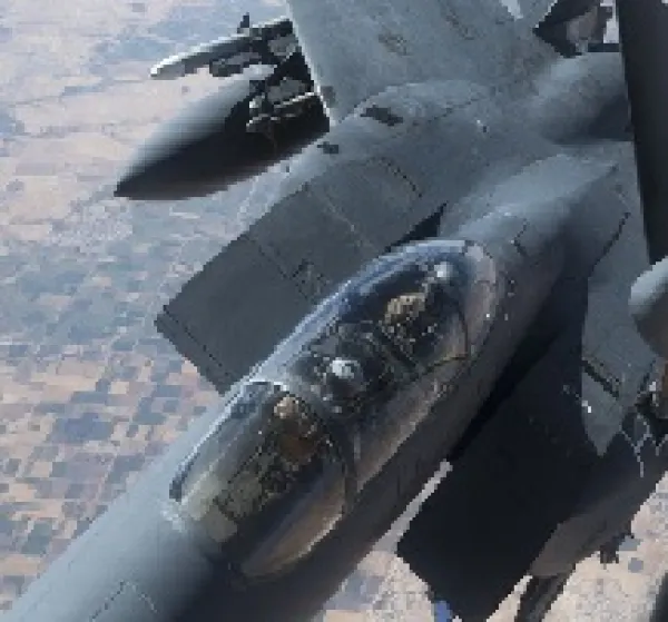 Fighter plane in the air