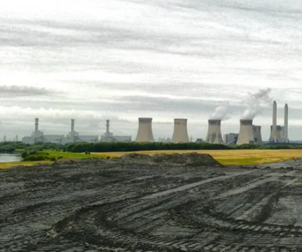 Stacks spewing smoke