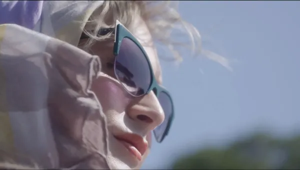 Side view of woman's face