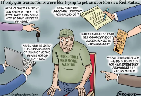 Comic about abortion rules applied to gun ownership