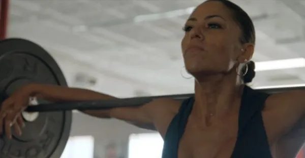 Woman lifting weights