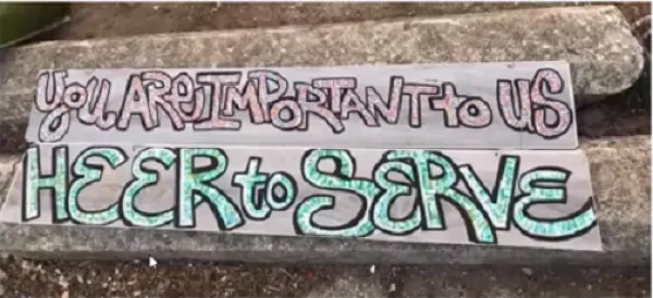 Heer to Serve sign saying You Are Important