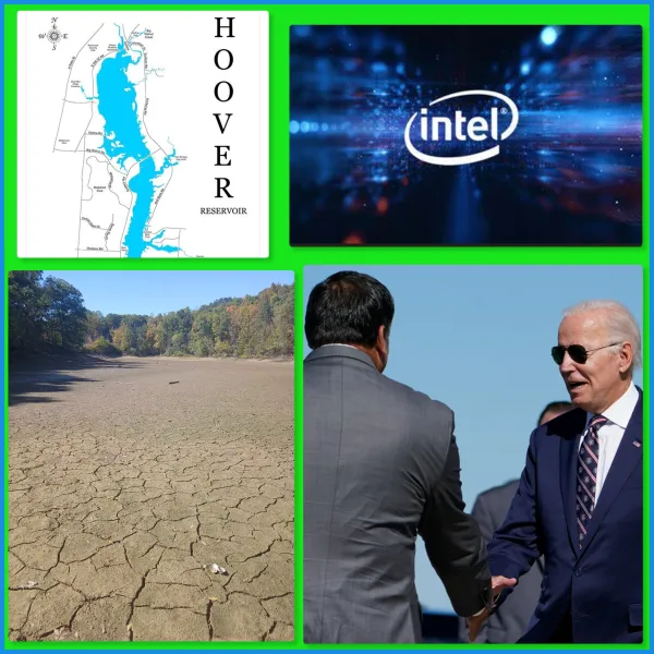 Hoover reservoir and intel logo